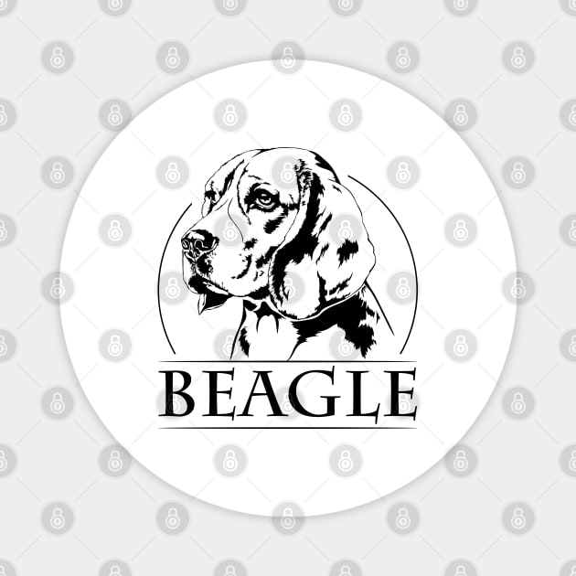 Cute Beagle dog lover portrait Magnet by wilsigns